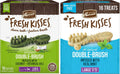 (2 Pack) Merrick Fresh Kisses Double-Brush Dental Dog Treats Infused with Coconut & Botanical Oils and Mint Breath Strips Cleans & Freshens Breath for Large Dogs 16 Dental Dog Treats/Pack (Large)